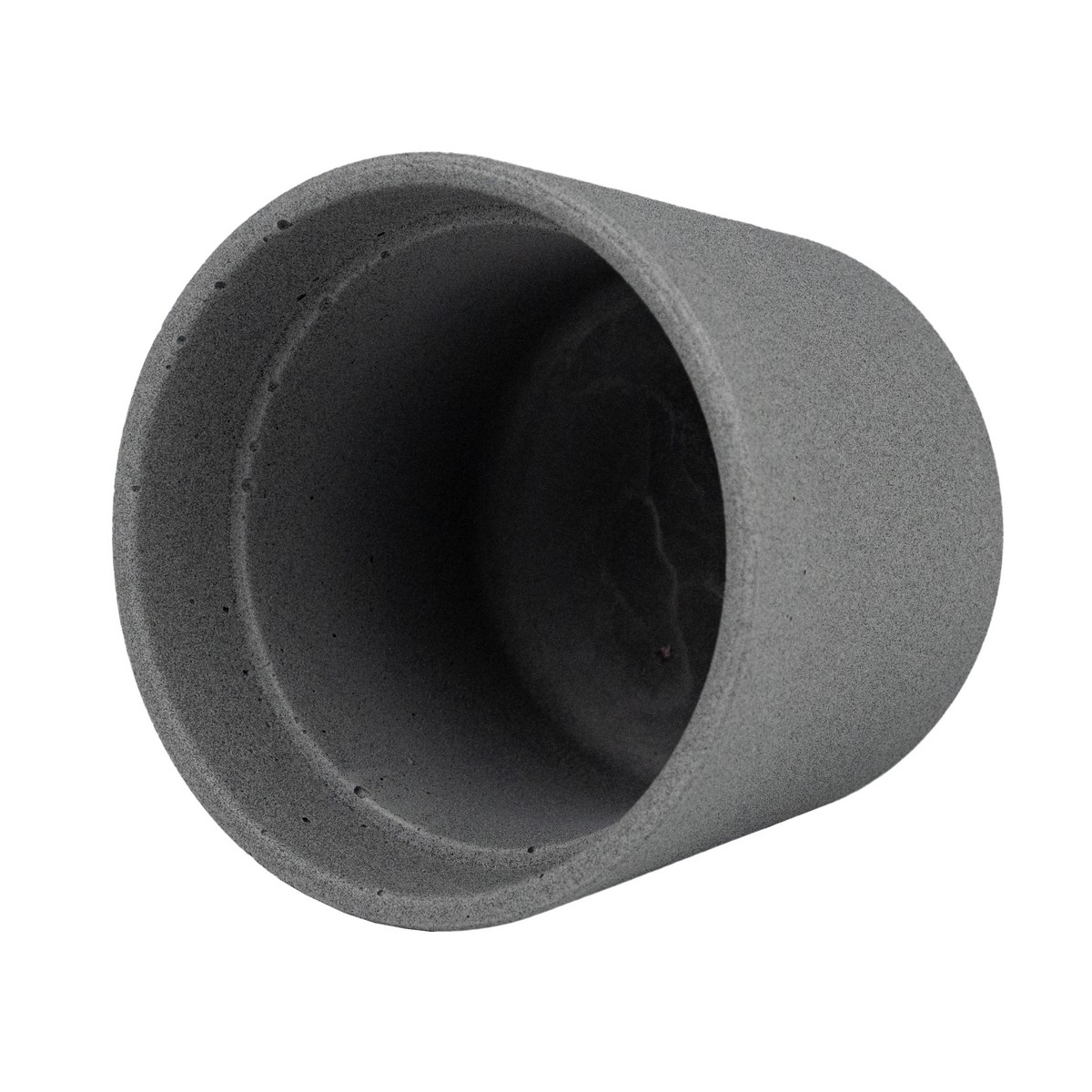 Кашпо Флок (бетон), D11xH10см, 0,6л, светло-серый в интернет-магазине флористических аксессуаров Азалия Декор