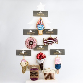 Украшение подвесное с бисером, 10см, в асс. в интернет-магазине флористических аксессуаров Азалия Декор