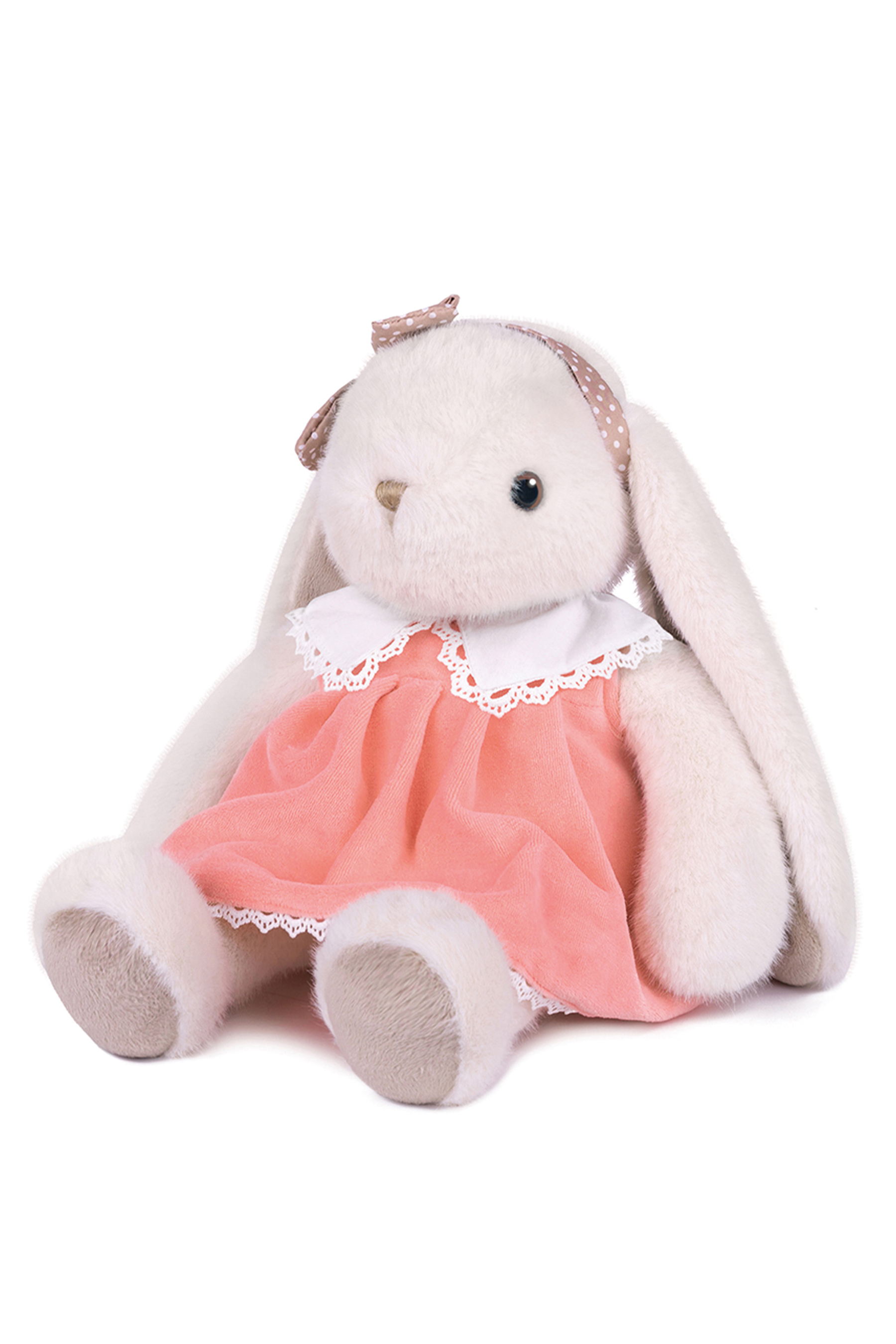 Игрушка м/н Зайка Элли, 50см, белый/розовый в интернет-магазине флористических аксессуаров Азалия Декор