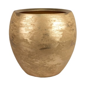 Кашпо Шар (керамика), D17xН19см, золотой в интернет-магазине флористических аксессуаров Азалия Декор