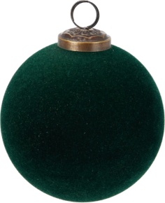 Украшение подвесное Шар (стекло), D10см, зеленый в интернет-магазине флористических аксессуаров Азалия Декор