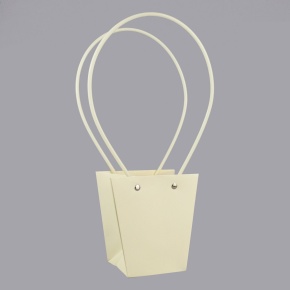 Пакет для цветов водостойкий (крафт), 9х6,5х10см (в уп. 10шт.), кремовый в интернет-магазине флористических аксессуаров Азалия Декор