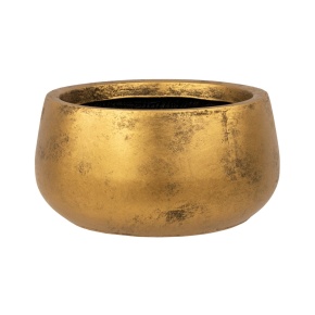 Кашпо Стоун (файбергласс), D24xH12см, золотой в интернет-магазине флористических аксессуаров Азалия Декор