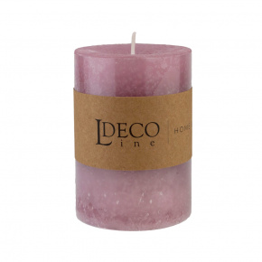 Свеча-столбик с ароматом Белый сад (55 часов), H10xD7см, розовый в интернет-магазине флористических аксессуаров Азалия Декор