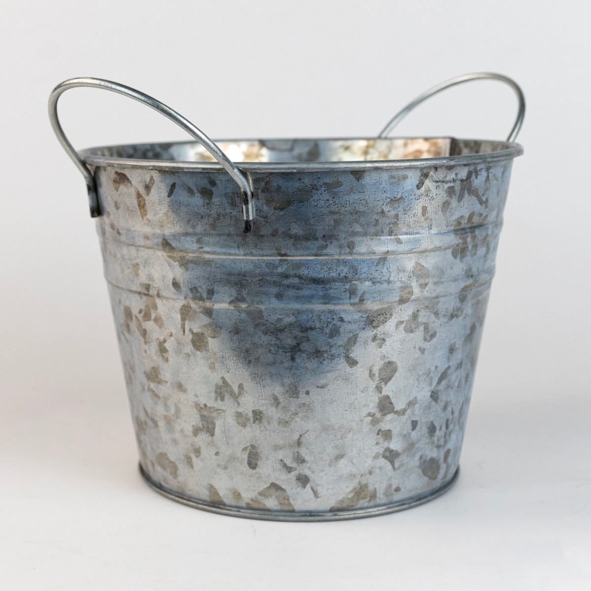 Кашпо с ручками (металл), D15xH11см, натуральный в интернет-магазине флористических аксессуаров Азалия Декор