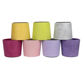 Кашпо Замша Микс яркий (бетон), D18xH16см, 2,7л, цв. в асс. в интернет-магазине флористических аксессуаров Азалия Декор