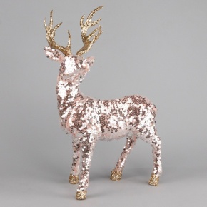 Сувенир Олень, Н43х26х18см, розовый в интернет-магазине флористических аксессуаров Азалия Декор