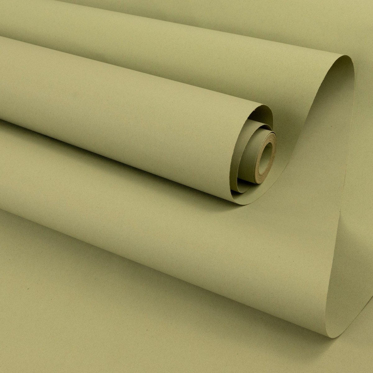 Бумага упаковочная крафт двусторонняя 60гр, 68 см 10 м, хаки в интернет-магазине флористических аксессуаров Азалия Декор