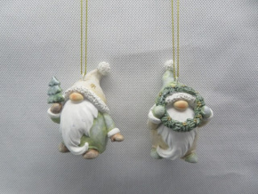 Украшение подвесное Гном (полирезин), Н7х5,5х4см, в асс., зеленый в интернет-магазине флористических аксессуаров Азалия Декор