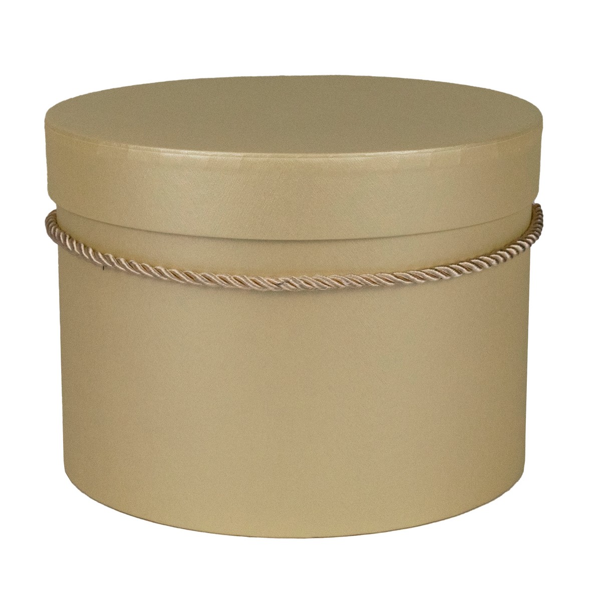 Набор коробок подарочных круглых 3шт., D19,7xH14,5см, лимонный в интернет-магазине флористических аксессуаров Азалия Декор