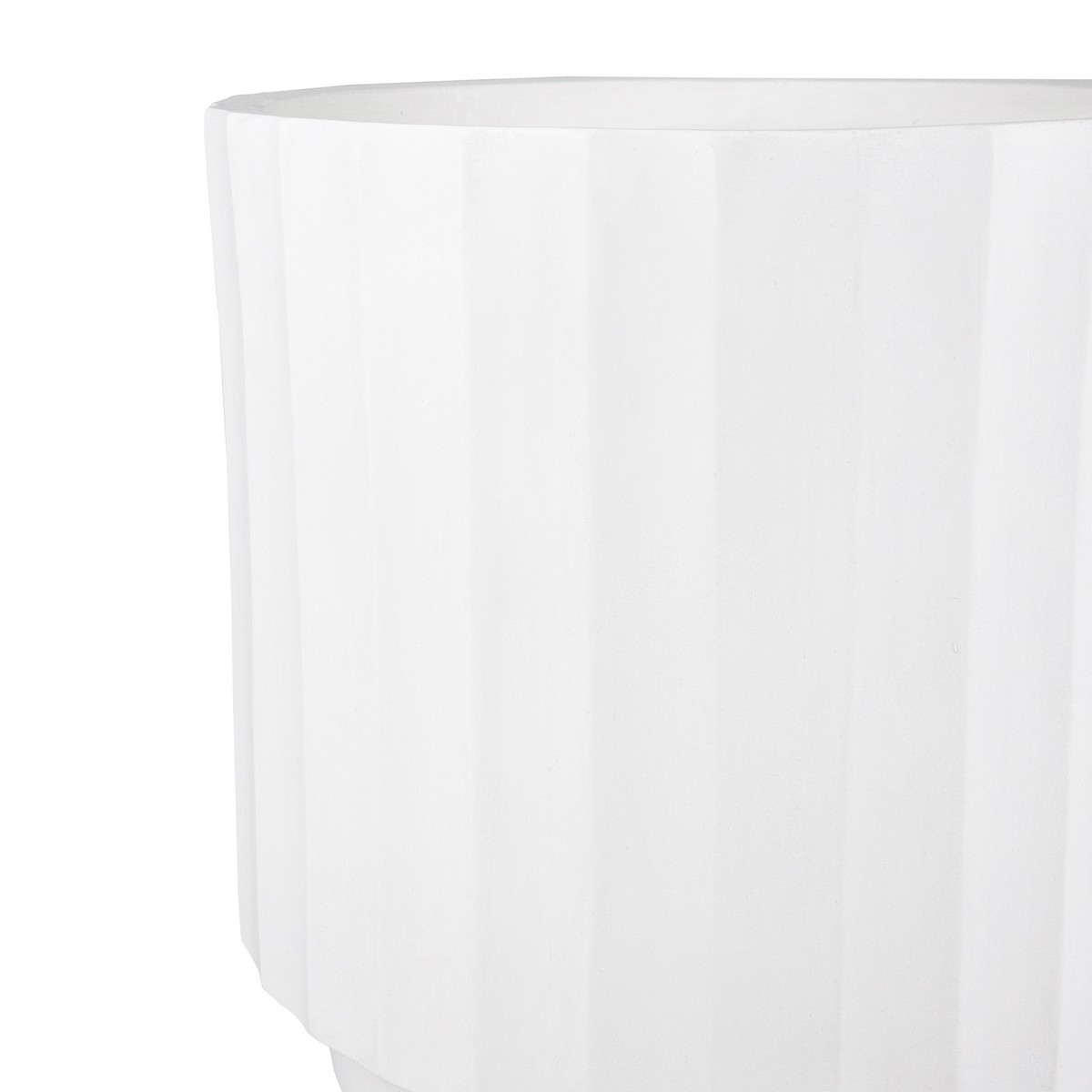 Кашпо Риб (файбергласс), 30x30xH30см, белый в интернет-магазине флористических аксессуаров Азалия Декор