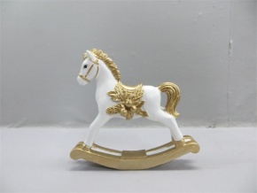 Сувенир Лошадка (полирезин), Н11х11,5х3,5см, золотой в интернет-магазине флористических аксессуаров Азалия Декор
