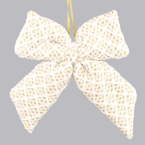 Украшение подвесное Бант, 15х19см, шамп. в интернет-магазине флористических аксессуаров Азалия Декор