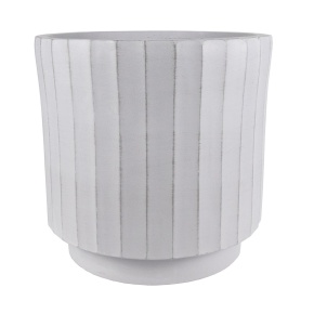 Кашпо Риб (файбергласс), 30x30xH30см, серый в интернет-магазине флористических аксессуаров Азалия Декор