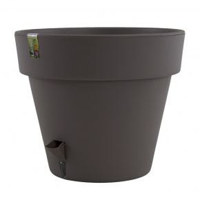Кашпо Латина (пластик), D23,5хH20см, 5,6л, серый в интернет-магазине флористических аксессуаров Азалия Декор