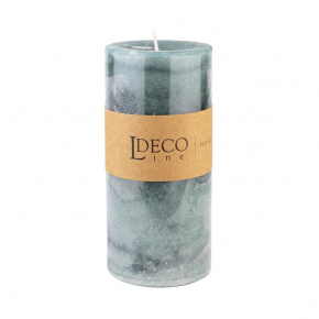 Свеча-столбик с ароматом Зеленый чай (80 часов), H15xD7см, зеленый в интернет-магазине флористических аксессуаров Азалия Декор