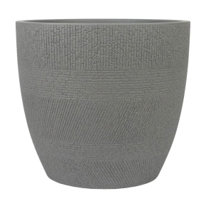 Кашпо Деним (бетон), D30xH28см, 13л, серый в интернет-магазине флористических аксессуаров Азалия Декор