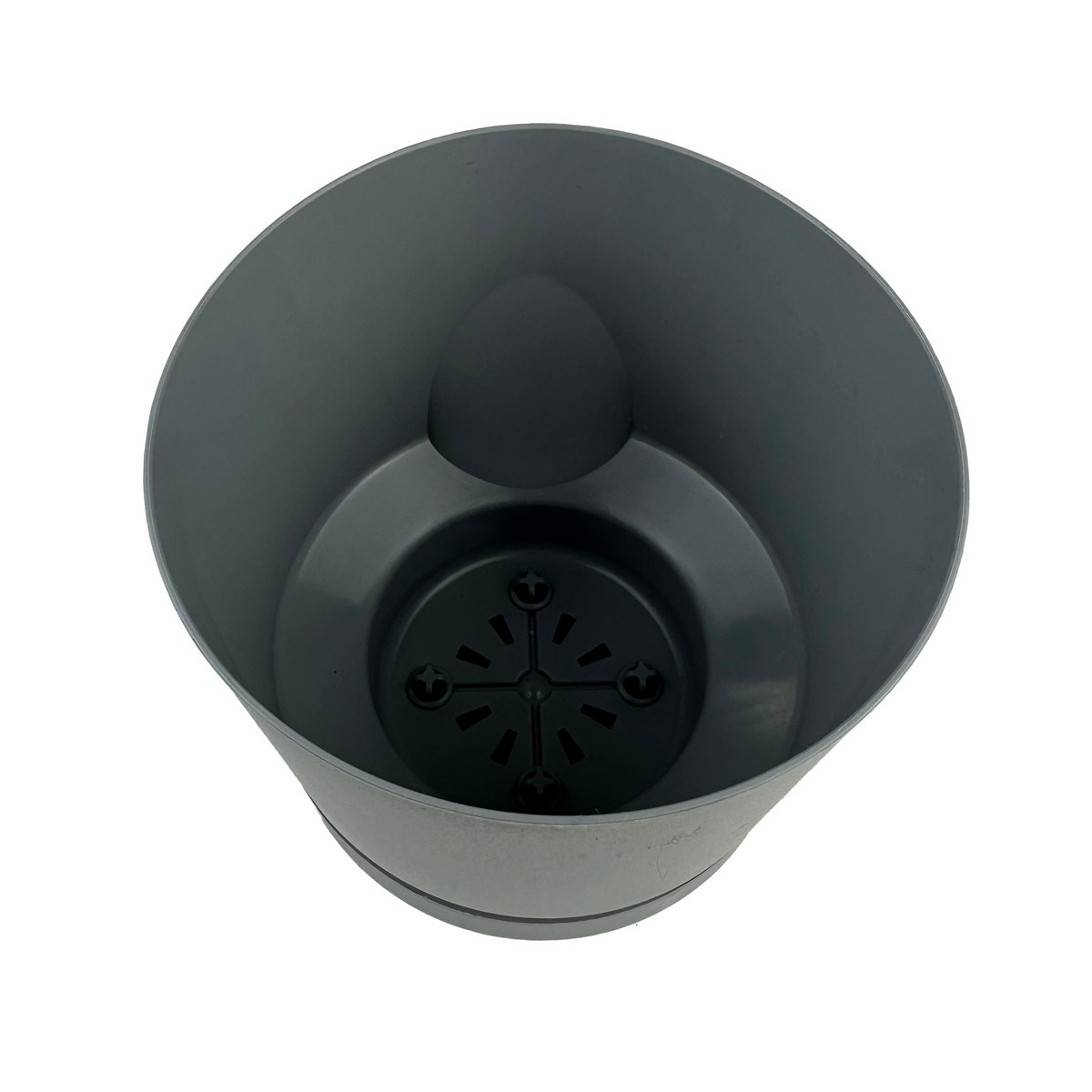 Цв. горшок Тренд (пластик), D12xH11см, 0,8л, серый в интернет-магазине флористических аксессуаров Азалия Декор