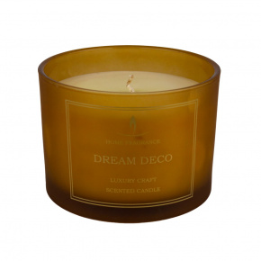 Свеча в банке ароматическая (стекло), H9xD10, коричневый в интернет-магазине флористических аксессуаров Азалия Декор