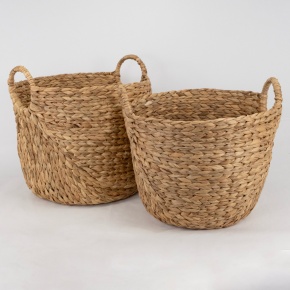 Набор корзин плетеных 2шт. (растительный материал), D40хH35см, натуральный в интернет-магазине флористических аксессуаров Азалия Декор