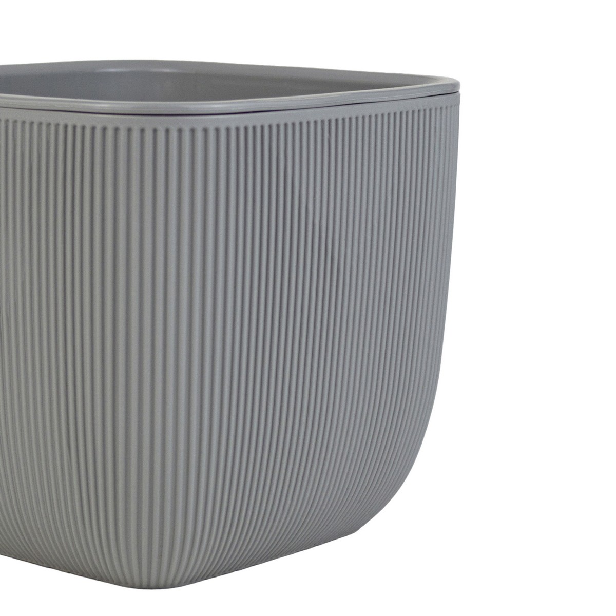 Кашпо Фабио (пластик), D14xH14см, 1,95л, серый в интернет-магазине флористических аксессуаров Азалия Декор