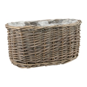 Кашпо плетеное (ива), 30х17хН15см, серый в интернет-магазине флористических аксессуаров Азалия Декор