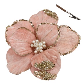 Магнолия на прищепке, D20см, розовый в интернет-магазине флористических аксессуаров Азалия Декор