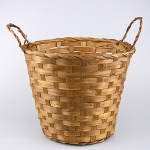 Кашпо плетеное (бамбук), D22хH20см, коричневый в интернет-магазине флористических аксессуаров Азалия Декор