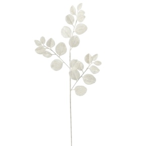 Ветка с глиттером, H81 см, белый в интернет-магазине флористических аксессуаров Азалия Декор