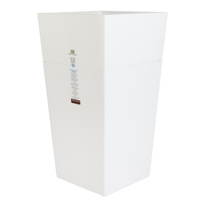 Кашпо Астра со вставкой (пластик), D18xH34см, 3,5л, белый в интернет-магазине флористических аксессуаров Азалия Декор