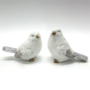 Сувенир Птичка (полирезин), Н9см, в асс., белый в интернет-магазине флористических аксессуаров Азалия Декор