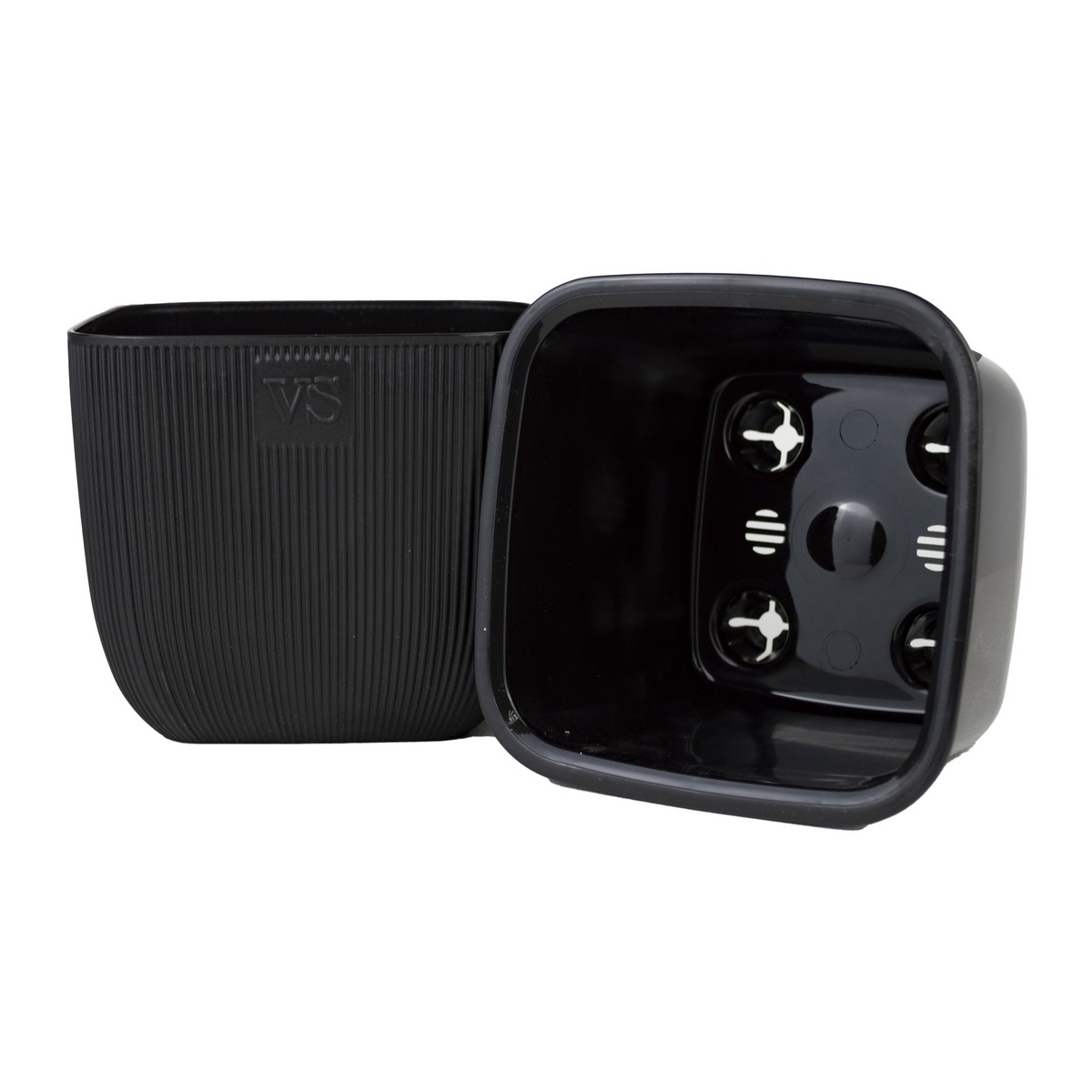 Кашпо Фабио (пластик), D19xH19см, 4,7л, черный в интернет-магазине флористических аксессуаров Азалия Декор