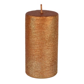 Свеча-столбик (8 часов), D5xH10см, золотой в интернет-магазине флористических аксессуаров Азалия Декор