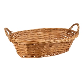 Поднос плетеный овальный (ива), 37x27xH10см, светло-коричневый в интернет-магазине флористических аксессуаров Азалия Декор