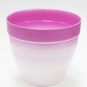 Кашпо (пластик), 3,7л, D20xН17,3см, розовый в интернет-магазине флористических аксессуаров Азалия Декор