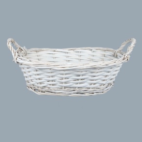 Поднос плетеный овальный (ива), 31x21xH9см, отбеленный в интернет-магазине флористических аксессуаров Азалия Декор