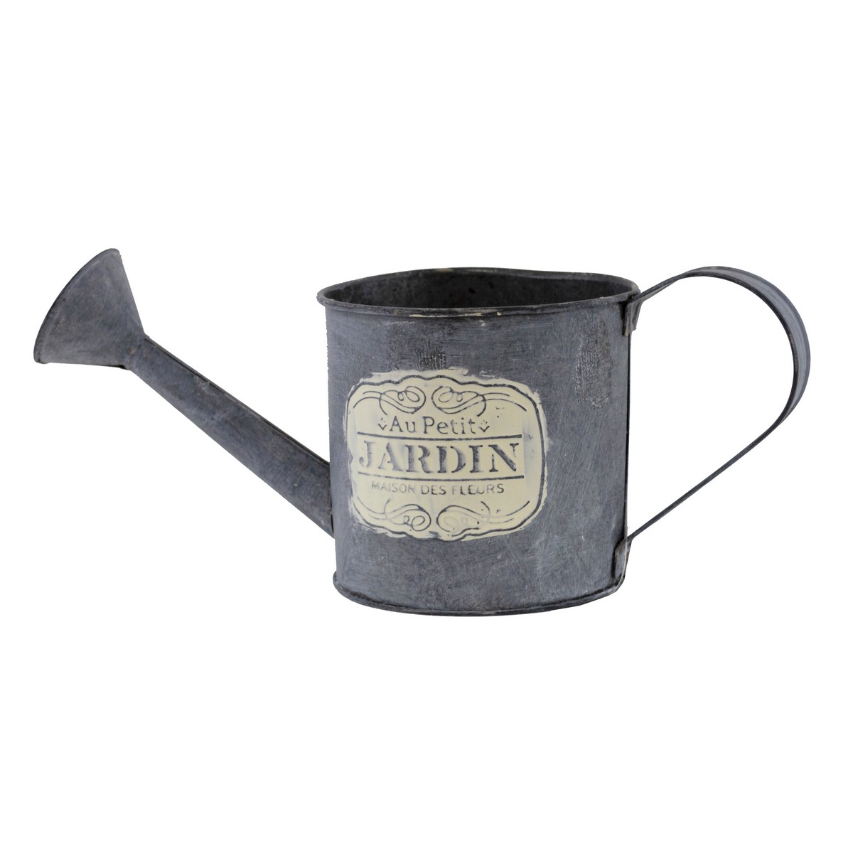 Кашпо Лейка Жардин (металл), 28х12хH12см, серый в интернет-магазине флористических аксессуаров Азалия Декор