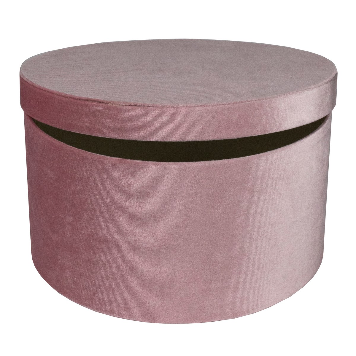 Набор коробок подарочных круглых  3шт, D29,7xH16 см, нежно-розовый в интернет-магазине флористических аксессуаров Азалия Декор