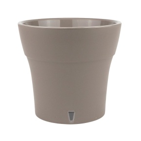 Кашпо со вставкой Дали Софт (пластик), D16,5xH15см, 2,1л, бежевый в интернет-магазине флористических аксессуаров Азалия Декор