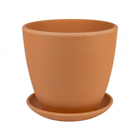 Цв. горшок с поддоном Крокус (терракота), D15xH14см, 1,4л, натуральный в интернет-магазине флористических аксессуаров Азалия Декор