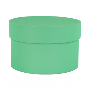 Коробка подарочная круглая, D15xH10 см, аквамариновый в интернет-магазине флористических аксессуаров Азалия Декор