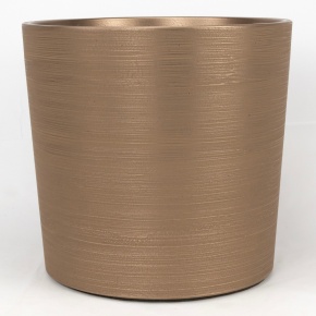 Кашпо Штрих (бетон), D37xH33см, 25л, бронзовый в интернет-магазине флористических аксессуаров Азалия Декор
