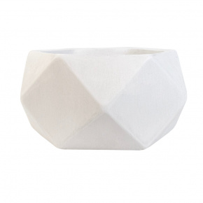 Кашпо Ромб (файбергласс), D41xH21см, белый в интернет-магазине флористических аксессуаров Азалия Декор