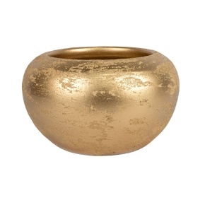 Кашпо (керамика), D19xН12см, золотой в интернет-магазине флористических аксессуаров Азалия Декор