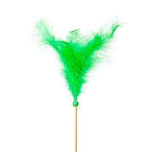 Перья на вставке, 50см, зел. в интернет-магазине флористических аксессуаров Азалия Декор