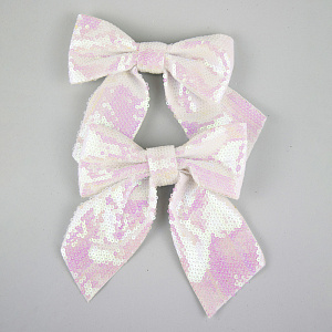 Набор украшений Бант 2шт., 13х13см, бел. в интернет-магазине флористических аксессуаров Азалия Декор