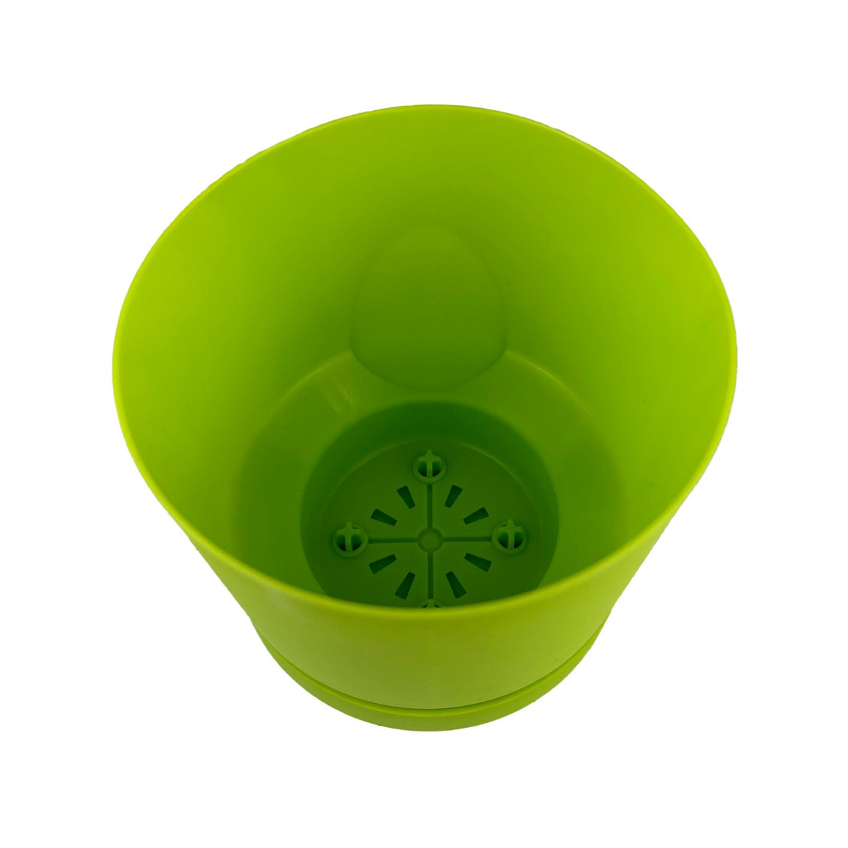 Цв. горшок Тренд (пластик), D12xH11см, 0,8л, зеленый в интернет-магазине флористических аксессуаров Азалия Декор