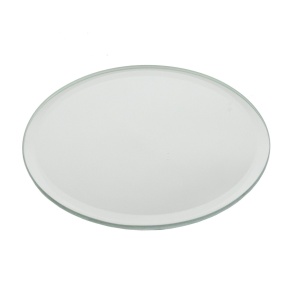 Подсвечник-тарелка (стекло), D20см, серебряный в интернет-магазине флористических аксессуаров Азалия Декор