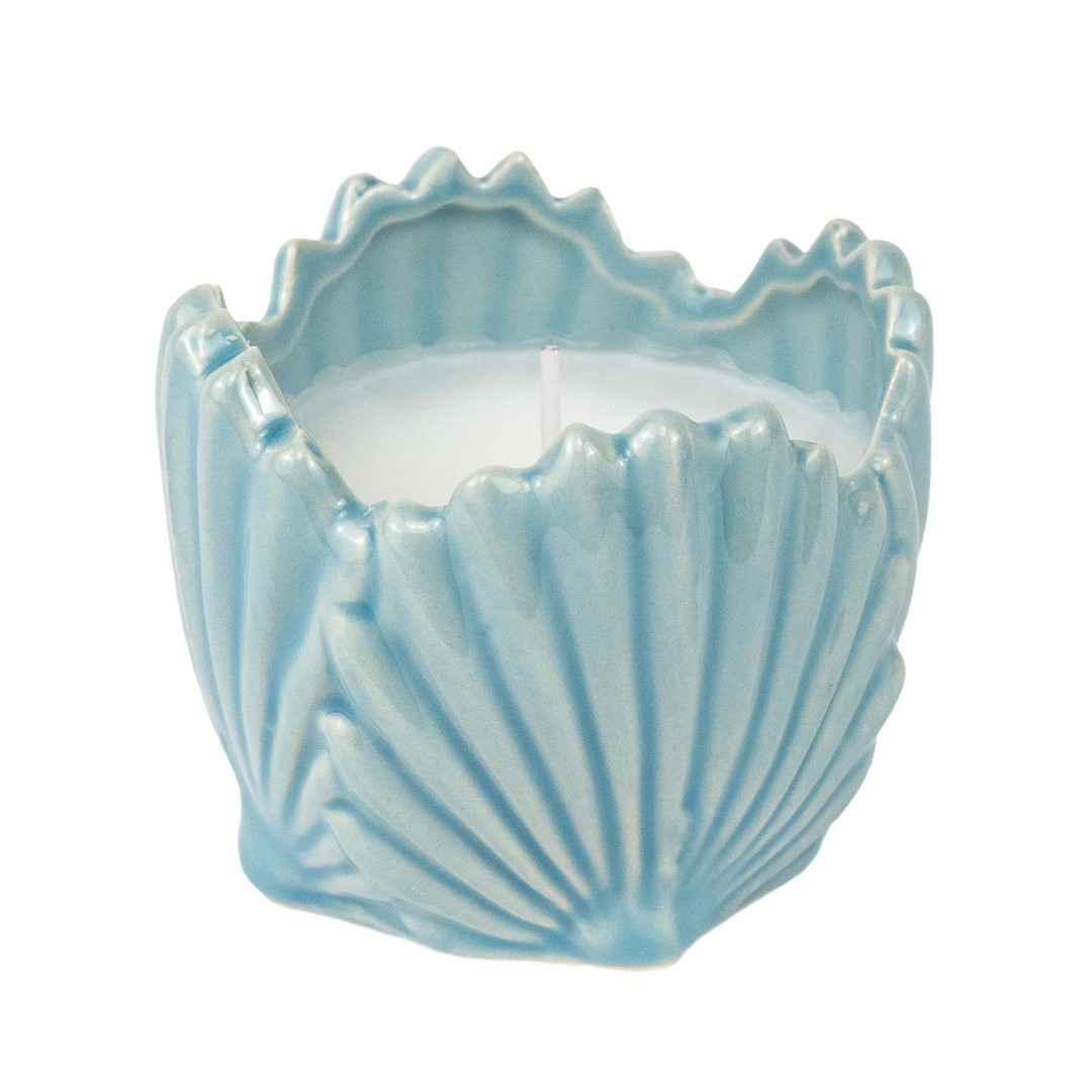 Свеча Ракушка (керамика), H7xD8,5см, цв. в асс. в интернет-магазине флористических аксессуаров Азалия Декор