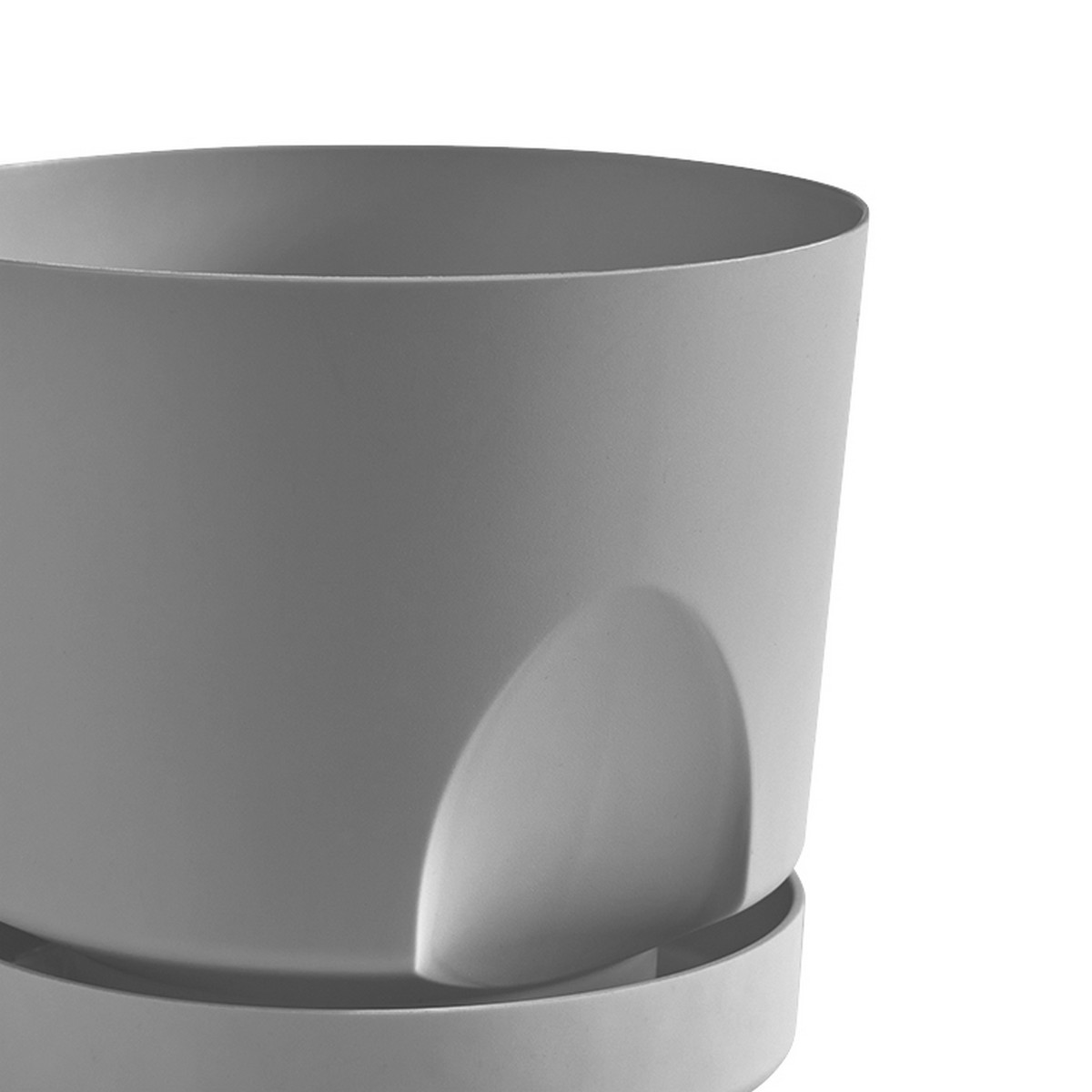 Цв. горшок Тренд (пластик), D12xH11см, 0,8л, серый в интернет-магазине флористических аксессуаров Азалия Декор